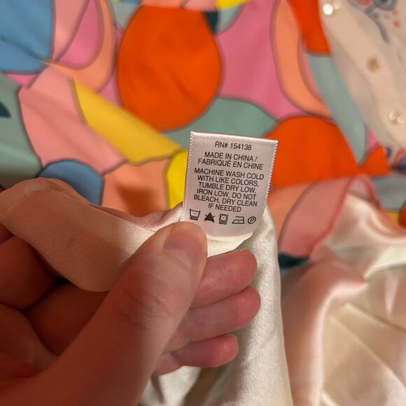 NWT Staud Milla mini-dress in Citrus Kaleidoscope - size 16 - Picture 4 of 6